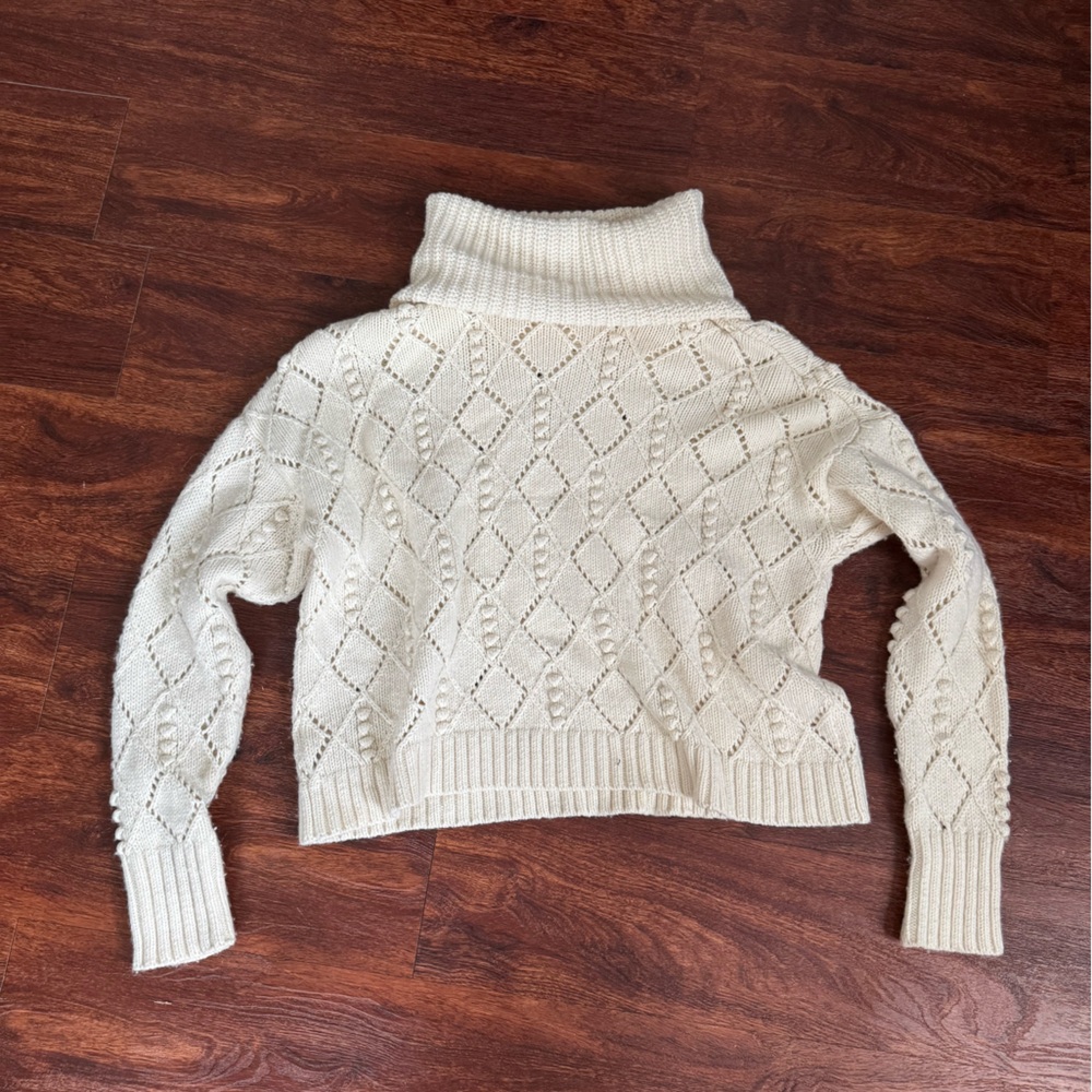 Loft Cream Turtleneck Sweater